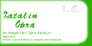 katalin opra business card